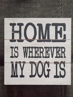 Home Decor Wall Hanging Shelf Sitter Home Is Where Dog Is NWT Pet Owner